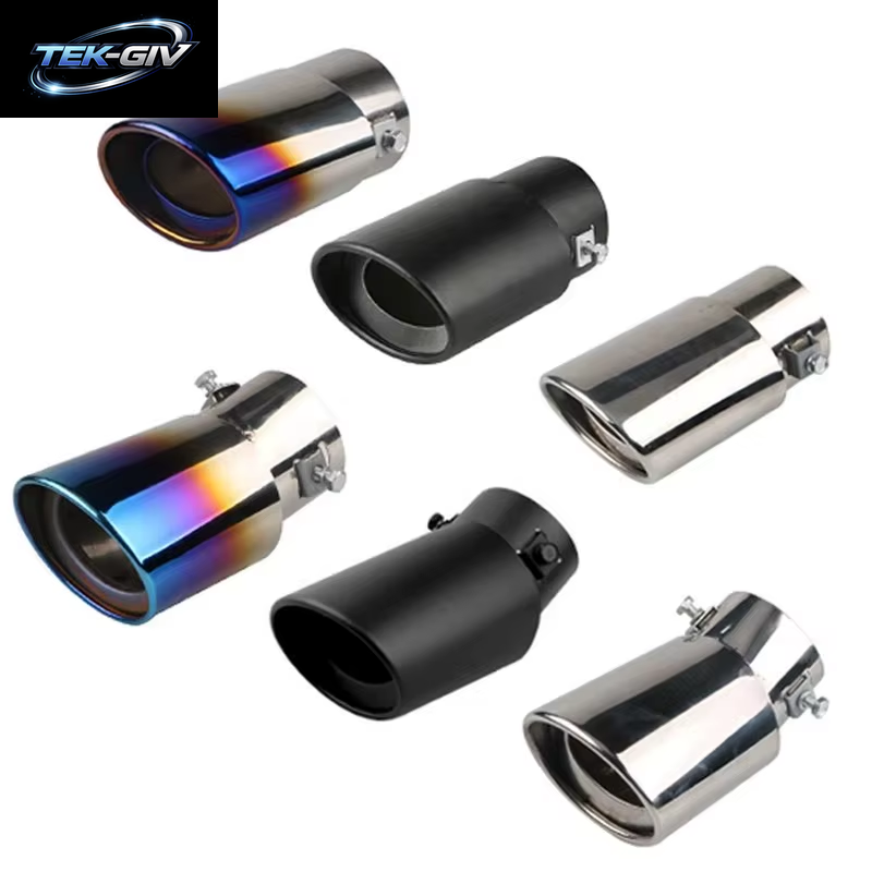 Universal Auspuff Spitze 63Mm Auto Auspuff Outlet Edelstahl Auto Schwanz Hals Auspuffrohr Dekoration Änderung Zubehör Für Auto