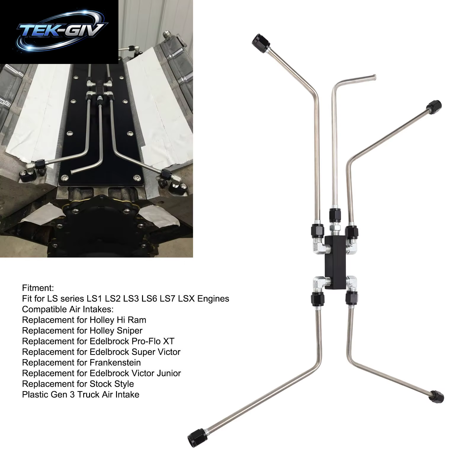 Komplettes Edelstahl-Dampfentlüftungs-Kühlmittel-Crossover-Kit Für Ls1 Ls2 Ls3 Ls6 Ls7 Lsx-Motoren Kühlmittel-Crossover-Dampfentlüftungs-Kit