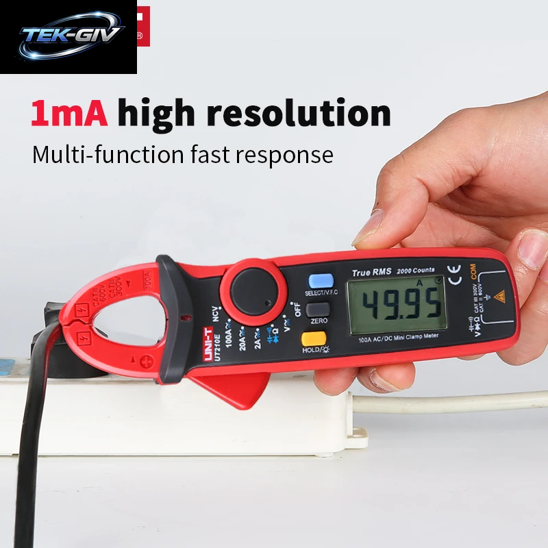 UNI-T UT210E UT210D Digitales Zangenamperemeter AC/DC Amperemeter Zangenmessgerät NCV True RMS Zangenmultimeter Hvac-Werkzeuge Elektriker-Multitester