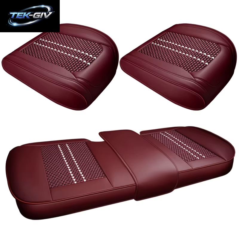 Leder-Front-Autositz-Schutzbezüge, Kissen, Luxuriös, Wasserdicht, Für Fiat Punto Ford Explorer Laguna 3 Fiat Bravo Golf G5