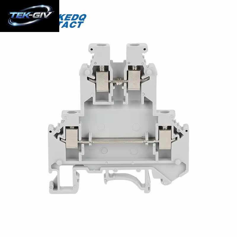 UKK/UKKB 3 10 Stück Doppel-Schraubverbinder 2,5 Mm2 Drahtstopfen Elektrischer Universal-Din-Schienen-Klemmenblock Mit 2 Stufen UKK3 UKKB3
