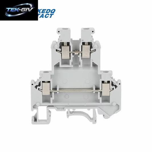 UKK/UKKB 3 10 Stück Doppel-Schraubverbinder 2,5 Mm2 Drahtstopfen Elektrischer Universal-Din-Schienen-Klemmenblock Mit 2 Stufen UKK3 UKKB3