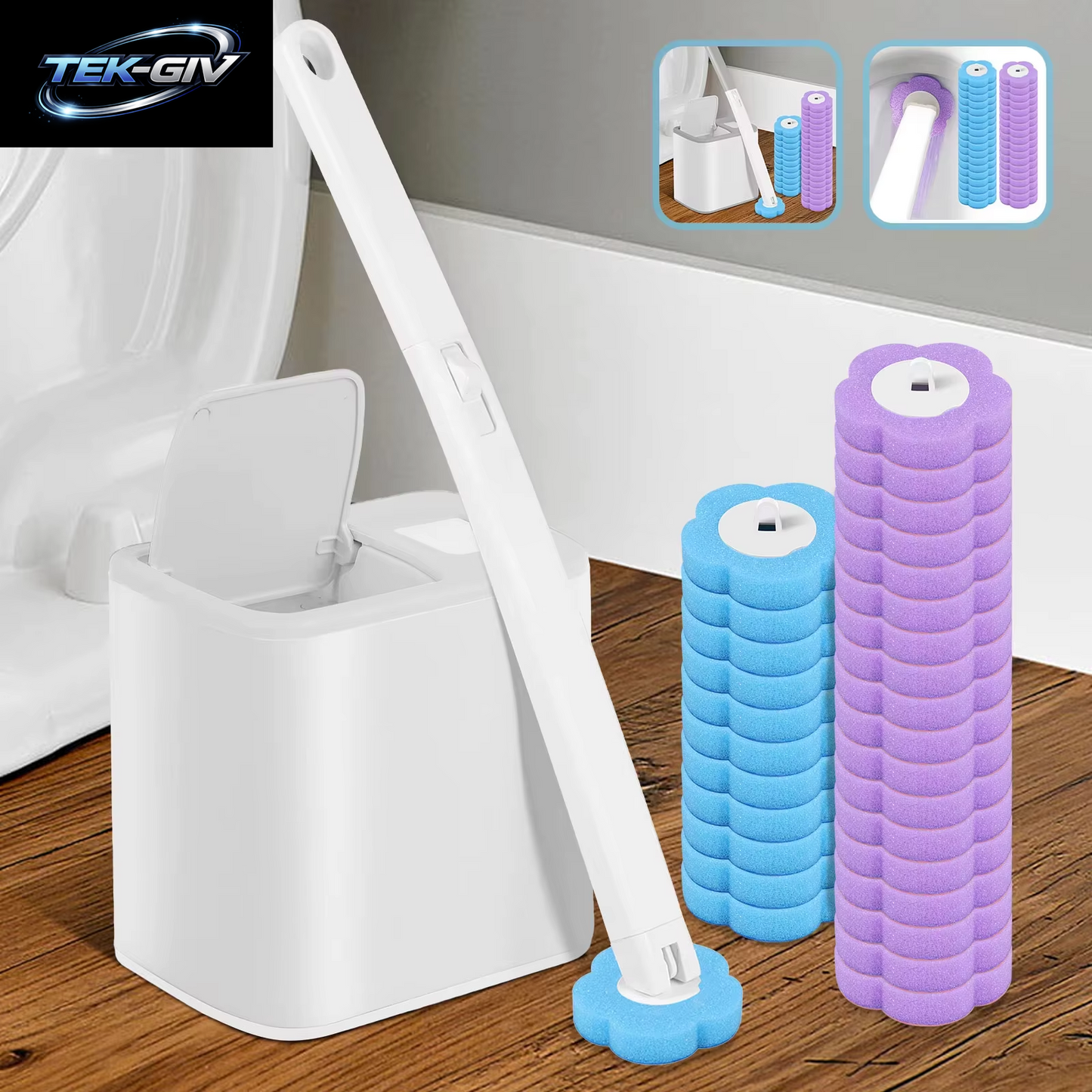 Toilettenbürste 18/36 Pcs Mit Einweg-Ersatzkopf-Kits, Upgraded Lange Griff Badezimmerreinigungsbürste Für Zuhause, Wc-Zubehör, Perfekt Zur Aufrechterhaltung Der Hygiene Und Einfachen Reinigung Des Badezimmers.