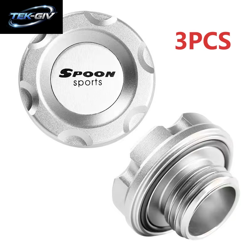 4Pc JDM Stil Kappe Tankdeckel Aluminium Löffel Öl Kappe Auto Modifizierte Gas Tank Kappe Auto Zubehör Kraftstoff Gas Tank Kappe Für H Civic