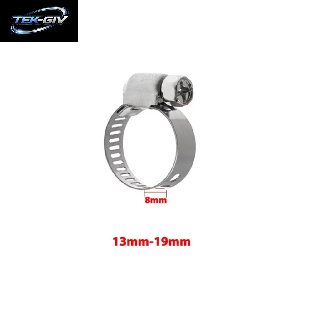 10 Stück Schlauchschellen Rohrschellen Edelstahl Hoop Clamp Schlauch 304 Edelstahl Automotive Rohre Clip Festes Werkzeug 8-25 Mm