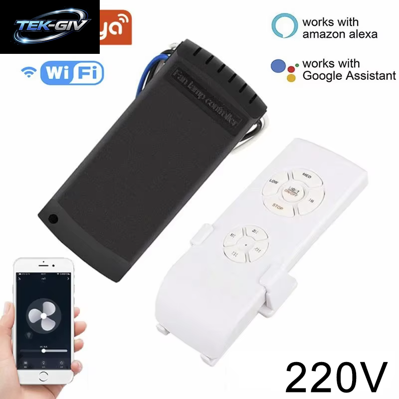 Tuya Wifi Smart Leben Decke Fan Licht Fernbedienung Kit APP Steuerung Smart Home Angepasst Wind Geschwindigkeit Arbeit Mit Alexa Zubehör