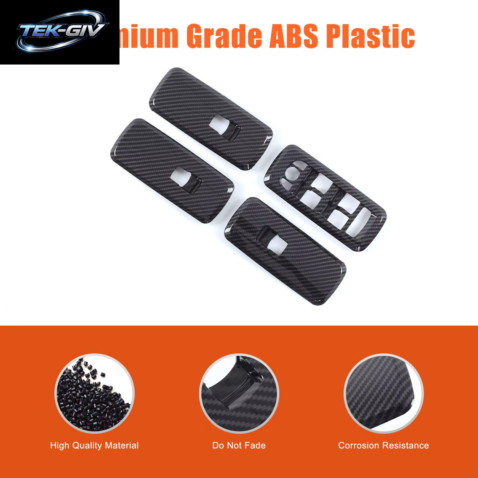 ABS Carbon Auto Fensterheber Schalter Taste Panel Abdeckung Trim Für Land Rover Discovery 4 2010-2016 Für Range Rover Sport 2010-2013
