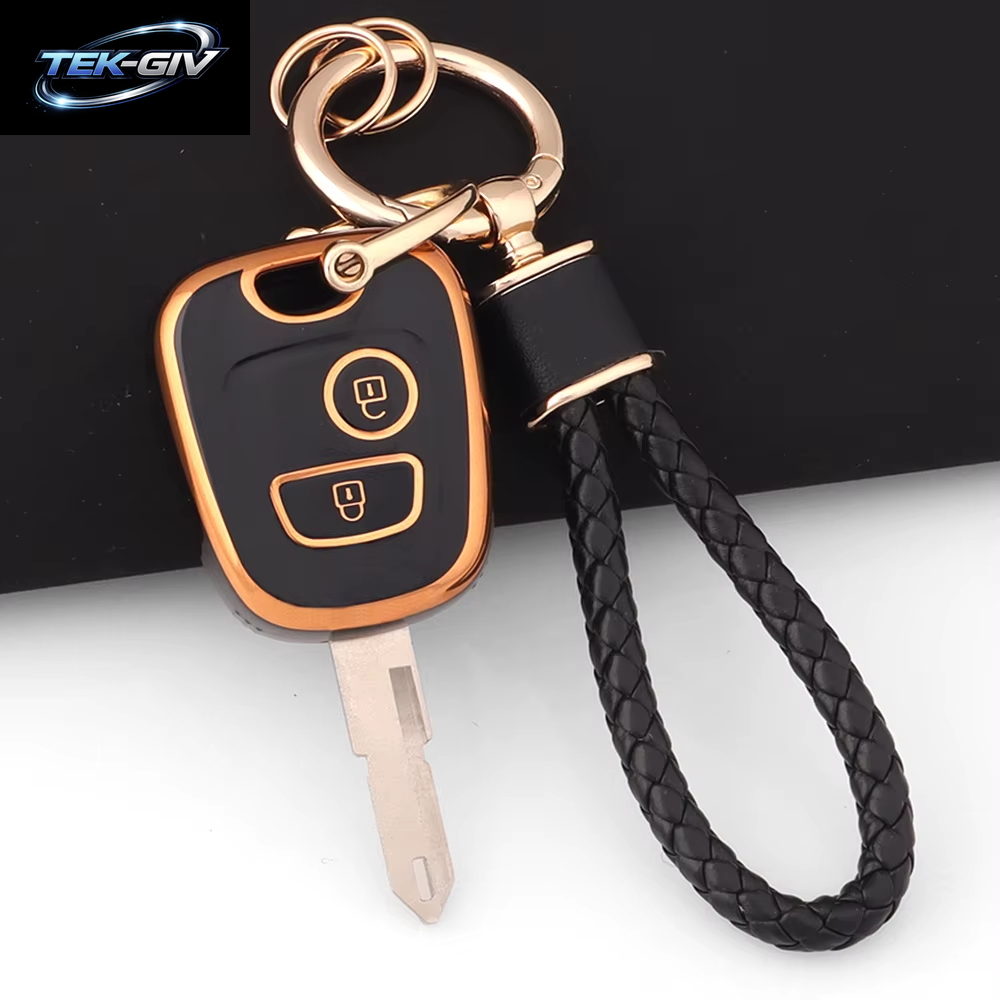 Rosa TPU Auto Fernbedienung Smart Key Fall Abdeckung Shell Fob Schlüsselbund Für Peugeot 107 206 207 307 Für Citroen C1 C2 C3 C4 Für Toyota Aygo