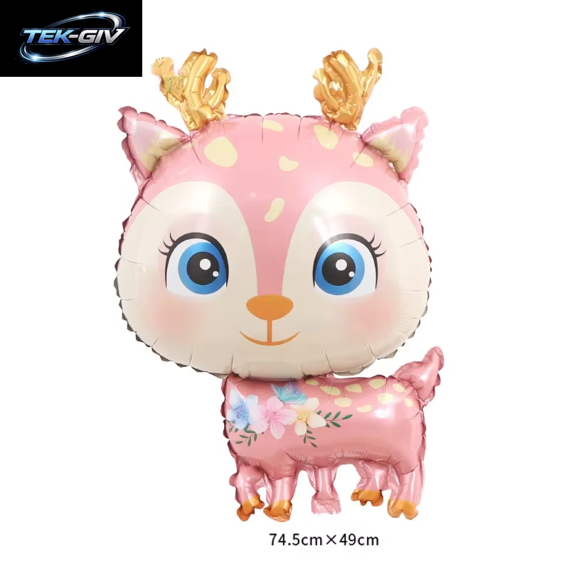 Cartoon Tier Kaninchen Hirsch Folienballon Kinder Geschenke Geburtstag Party Dschungel Tier Thema Dekoration Eichhörnchen Fuchs Bär Helium Globos