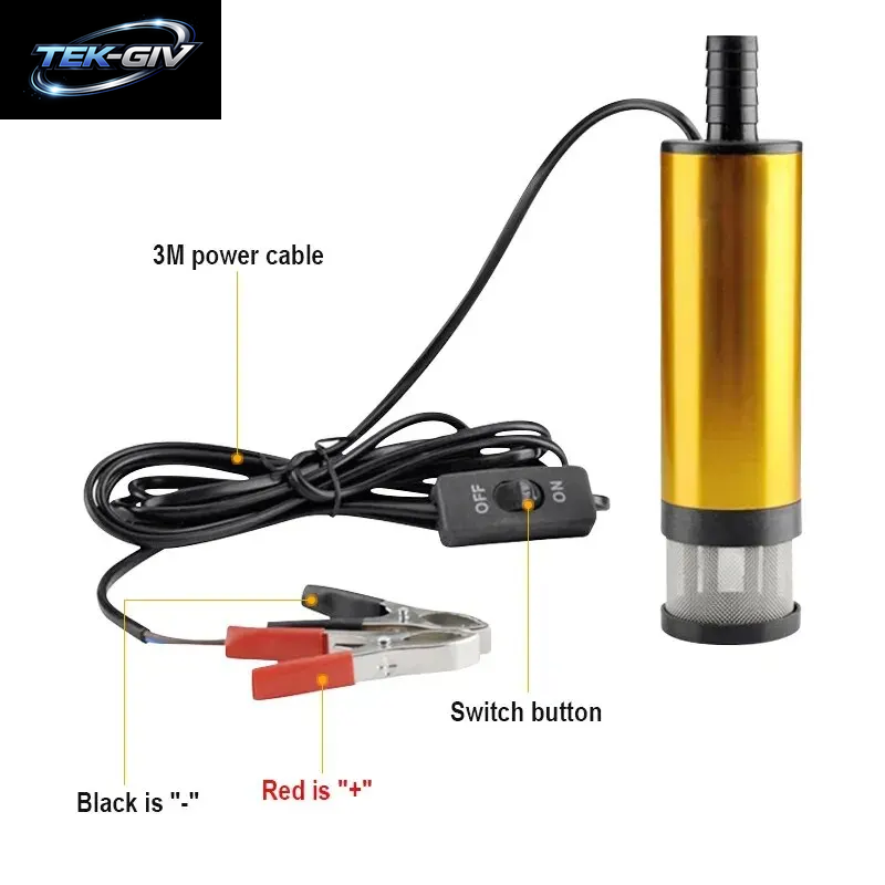 51MM 38MM Auto Elektrische Ölpumpe 12V 24V Für Pumpen Diesel Öl Wasser Tauch Aluminium Legierung Shell Kraftstoff Transfer Pumpe