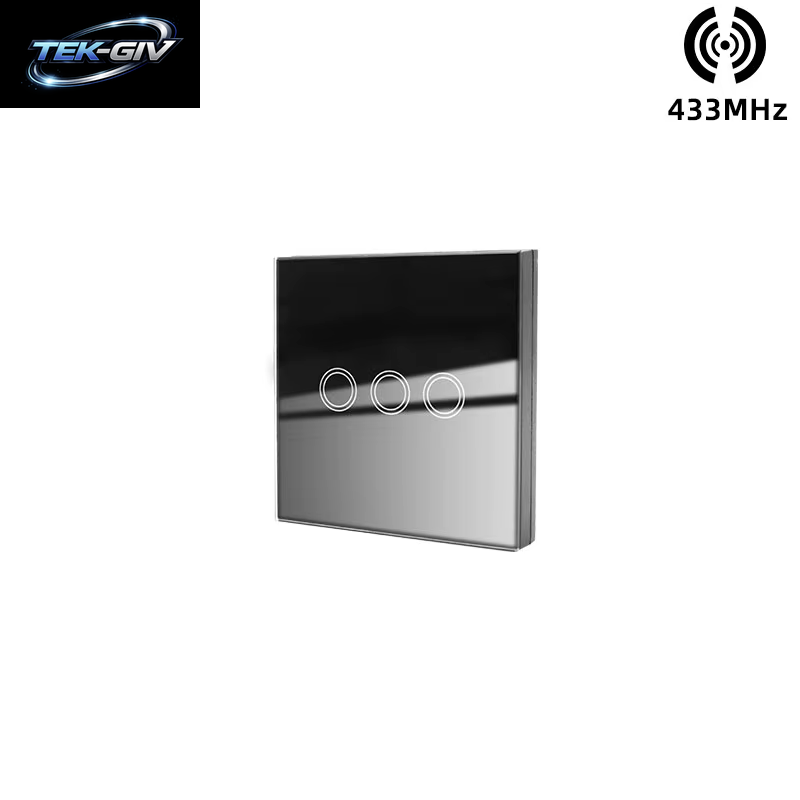 433 Mhz Intelligenter Lichtschalter Rf Wireless Touch Wandschalter Mit Fernbedienung Gehärtetes Glas Panel Schalter Für Zuhause LED LAMPE 220 V