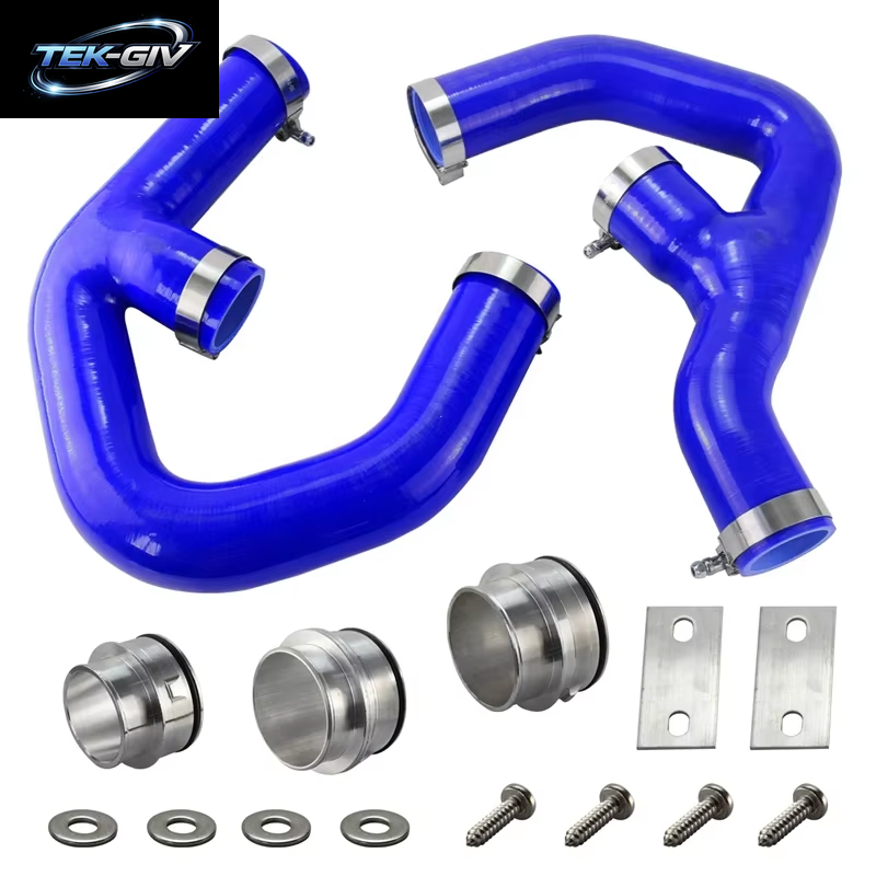Schwarz/Rot/Blau Silikon Turbo Intercooler Rohr Schlauch Passend Für Golf MK5 MK6 GTI 2.0 Fsi W/Adapter 2006-2009