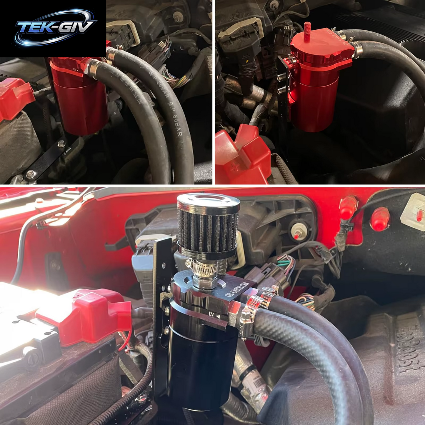 Universal Auto Schallwand Öl Catch Kann Tank Kit Mit Entlüftung 300 Ml Aluminium Polnischen Motor Luft Öl Separator Tank Reservoir Kit
