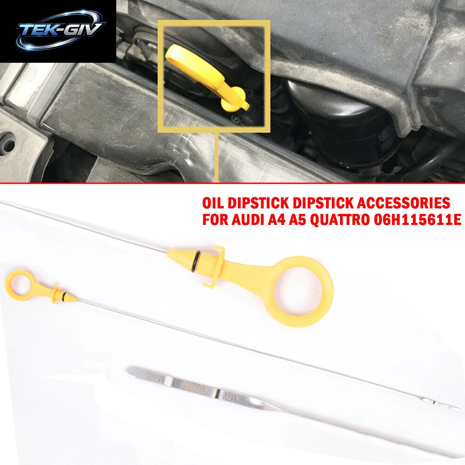 1Pc Auto Motor Ölmessstab Für Audi A4 A5 Für Magotan Auto Ersatz Teile Öl Gauge Ebene Dip Stick Repalcement