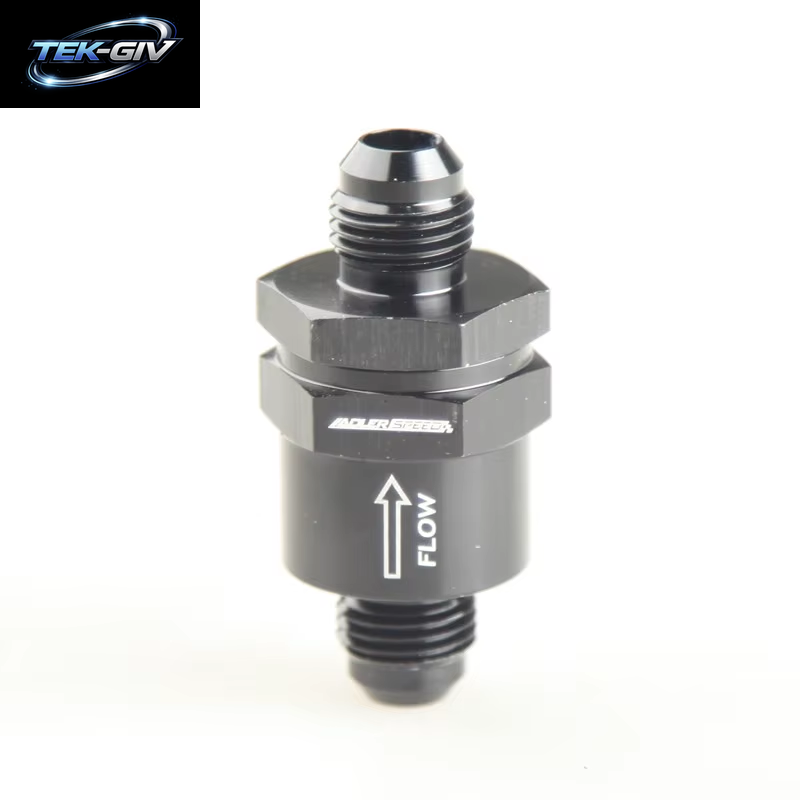 An6 An8 An10 An12 Aluminium Rückschlag Einweg-Rückschlag Ventil Kraftstoff-Efi-Anschluss Adapter Schwarz