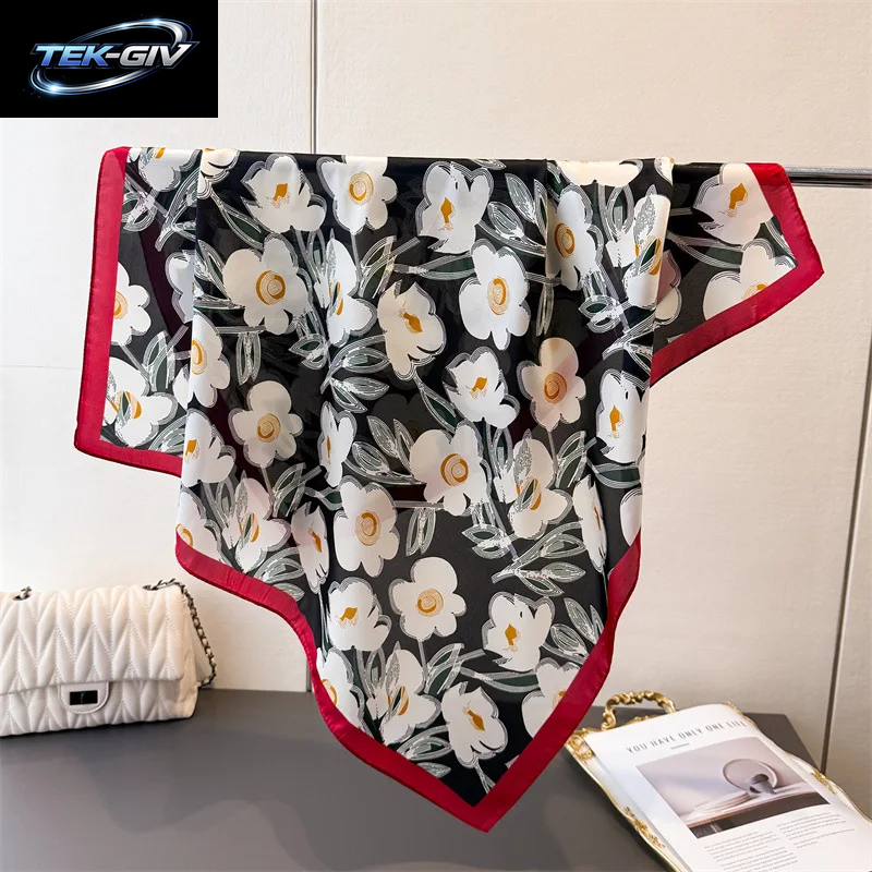 Luxus Neue Gedruckt Schals Frauen Seidenschal Frühling Und Sommer Blumen Dekorationen Kleine Krawatten Haarbänder Taschen Großhandel