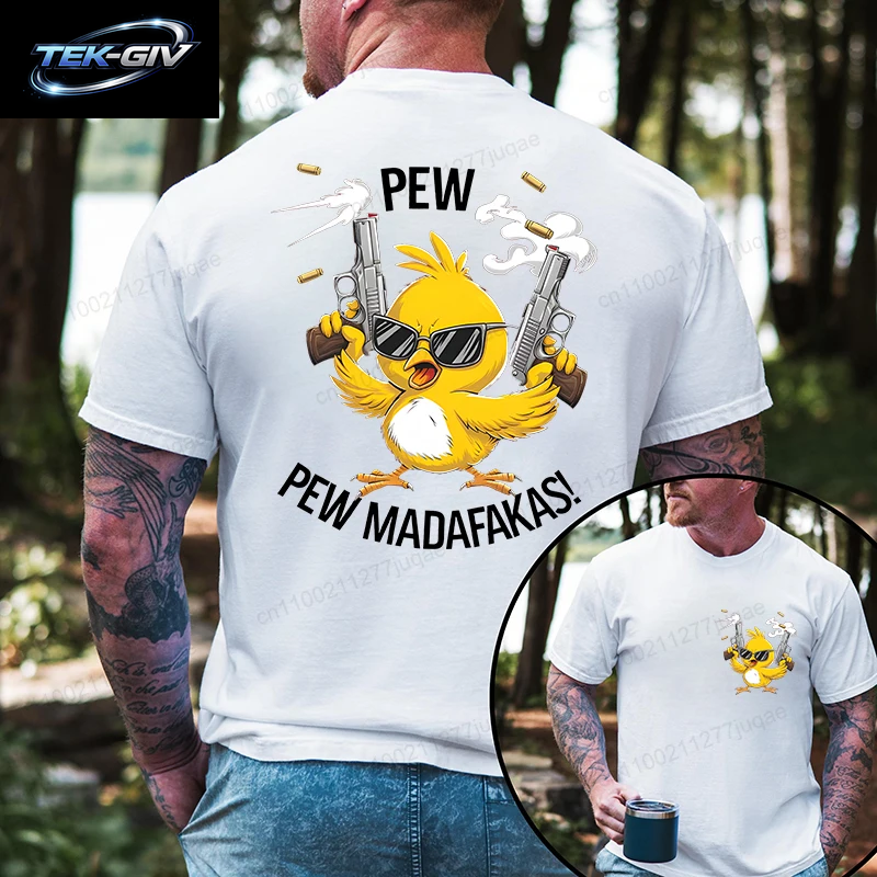 Herrenbekleidung Pew Pew Madafakas T-Shirt Männer Frauen T-Shirt Modemarke Kleidung T-Shirts Süßes Küken Lustiges Grafik-Freizeithemd