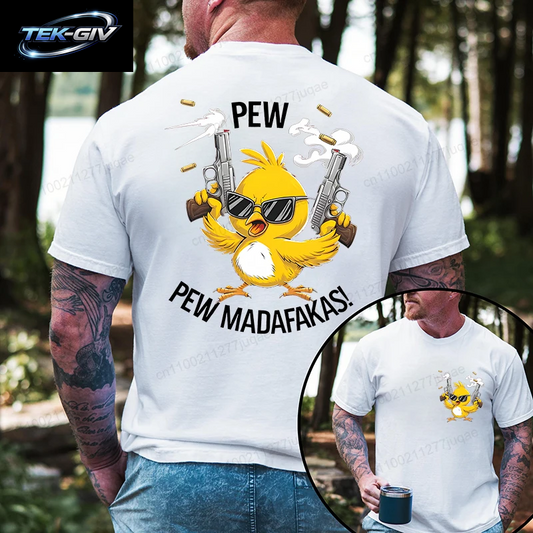 Herrenbekleidung Pew Pew Madafakas T-Shirt Männer Frauen T-Shirt Modemarke Kleidung T-Shirts Süßes Küken Lustiges Grafik-Freizeithemd