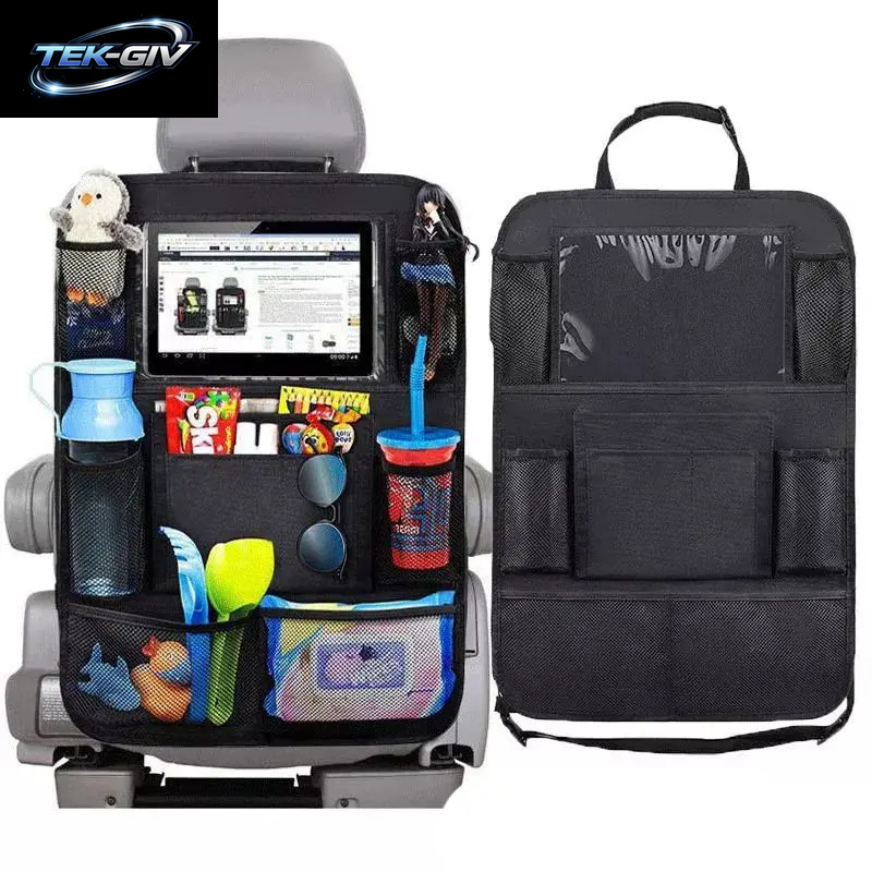 Auto Rücksitz Organizer Mit Touchscreen Tablet Halter Auto Aufbewahrung Taschen Decken Autos Itz Rücken Protektoren Autozubehör