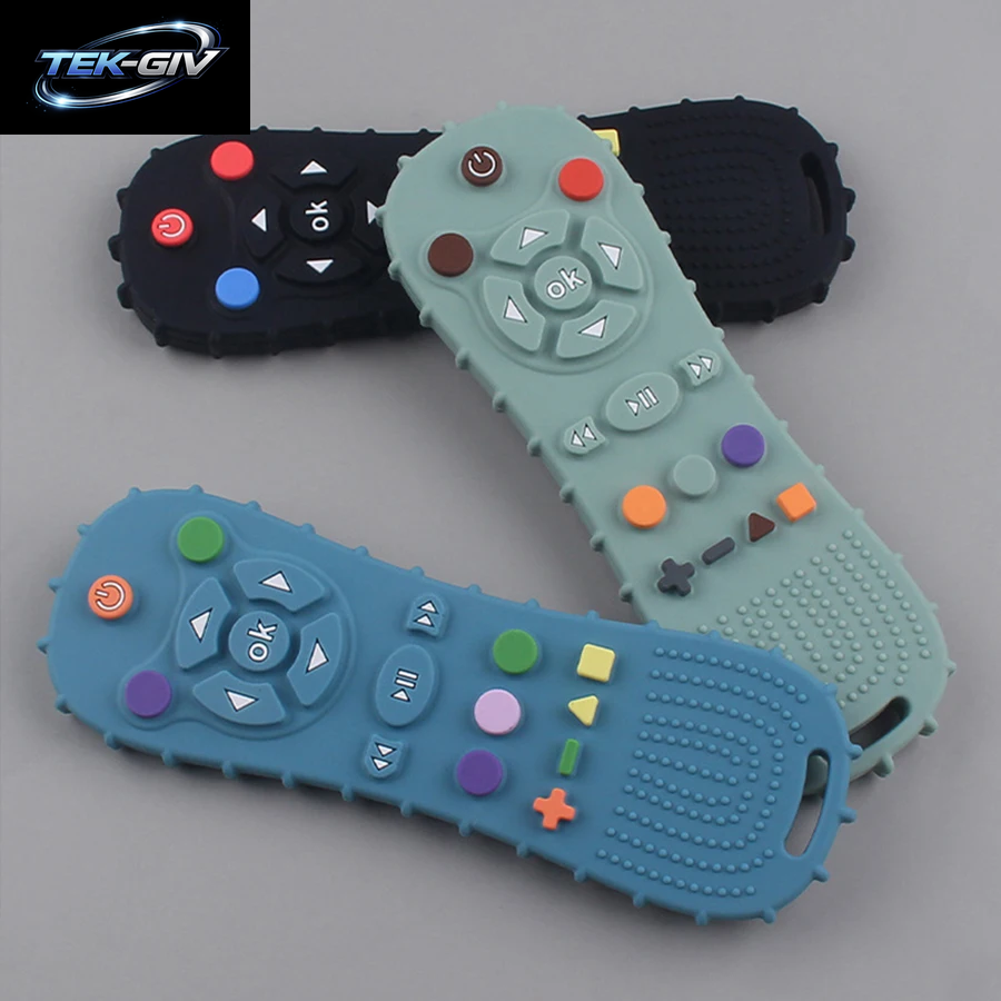 1 Stücke Baby Fernbedienung Beißring Silikon Baby Anti-Essen Handschuhe Schnuller Armband Zahnen Stick Beißen Spielzeug