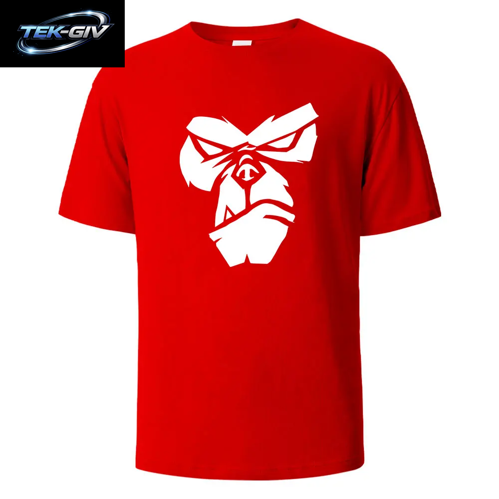 Gorilla Face Lustiges Print-T-Shirt, Sommer-T-Shirts Für Männer Und Frauen, 100 % Baumwolle, O-Ausschnitt, Übergröße, Lässig, Kurzärmelig, Streetwear, Basic-Top