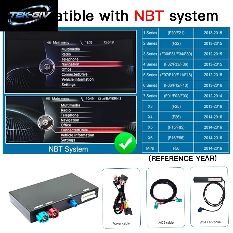 CARABC Wireless Carplay Für BMW MINI F30 F31 F20 F21 F10 F01 X5 E70 X3 F25 NBT CIC System Android Auto OEM Integrationsmodul