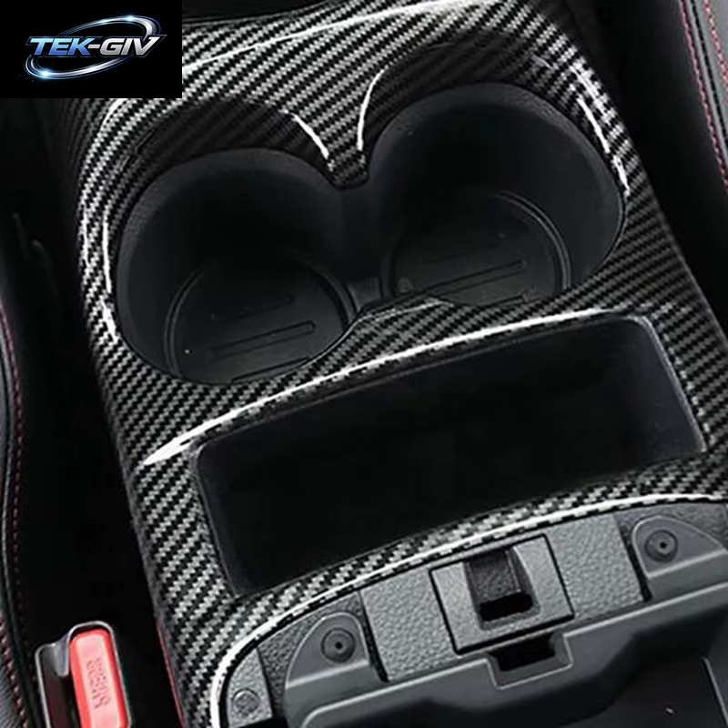 Auto Carbon Fiber Vorne Sitz Center Control Wasser Flasche Tasse Halter Abdeckung Trim Für Nissan Qashqai J11 2014-2020