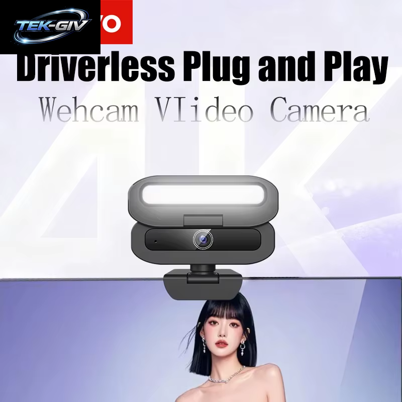 Lenovo 4K HD 60Fps Live-Webcam 2K Full HD Kamera USB Autofokus PC Drehbares Mikrofon Fülllicht Streaming-Kamera Für Live-Übertragungen 2026