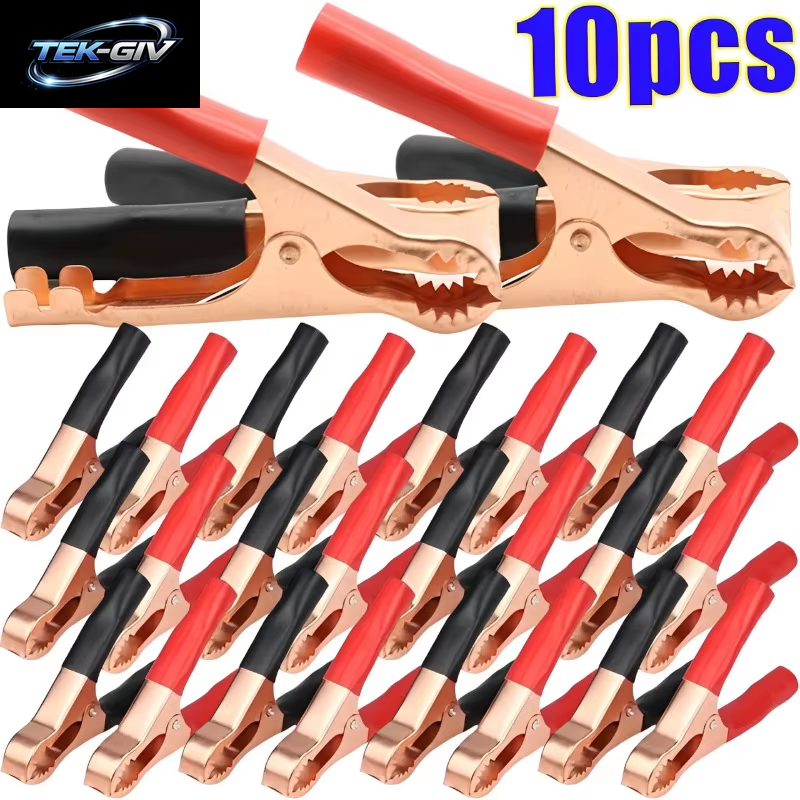 10/2 Stücke MINI Batterie Clip Auto Erdung Draht Krokodil Clip Power Clip Voll Mantel Fisch Clips 70MM Anschlüsse Krokodil Clips