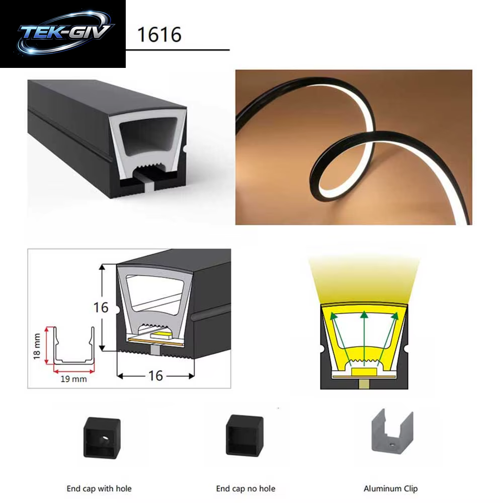 0,5 M-5 M Schwarze Led-Neon-Diffusorröhre, IP67, Wasserdicht, Weiche Silikonhülle Für Adressierbare Rgb-Lichtleisten, Heimdekoration Im Freien