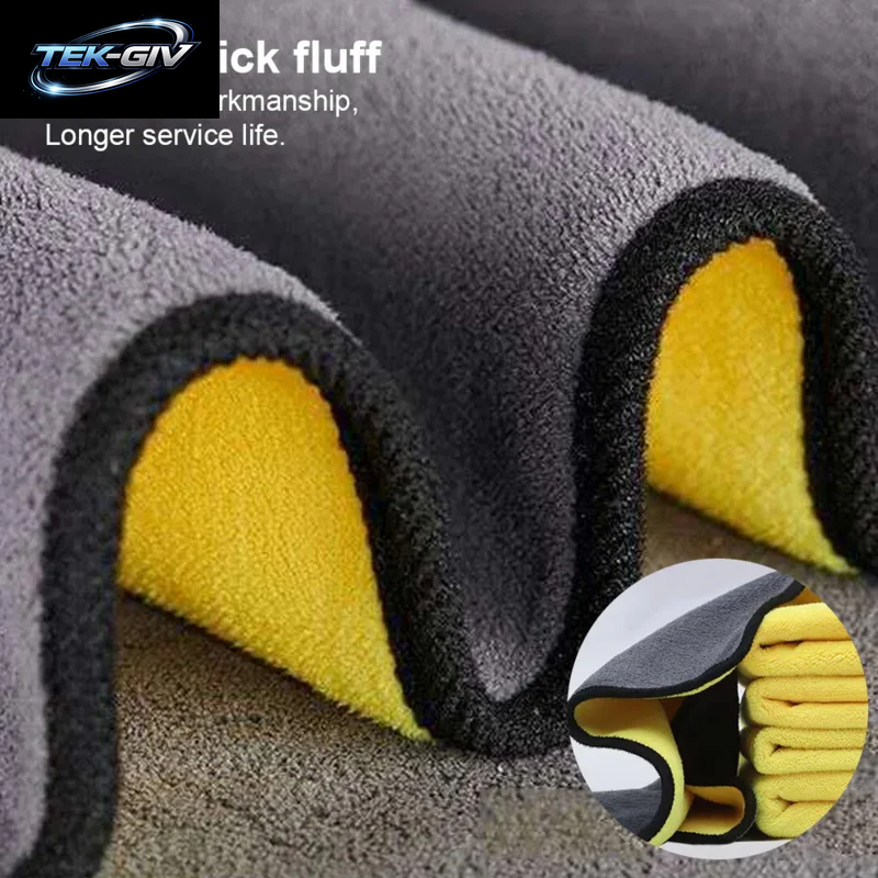 Auto Mikro Faser Wasch Handtücher Weiche Doppels Chicht Verdicken Karosserie Reinigung Wischt Uch Wasser Aufnahme Trocken Tuch/6