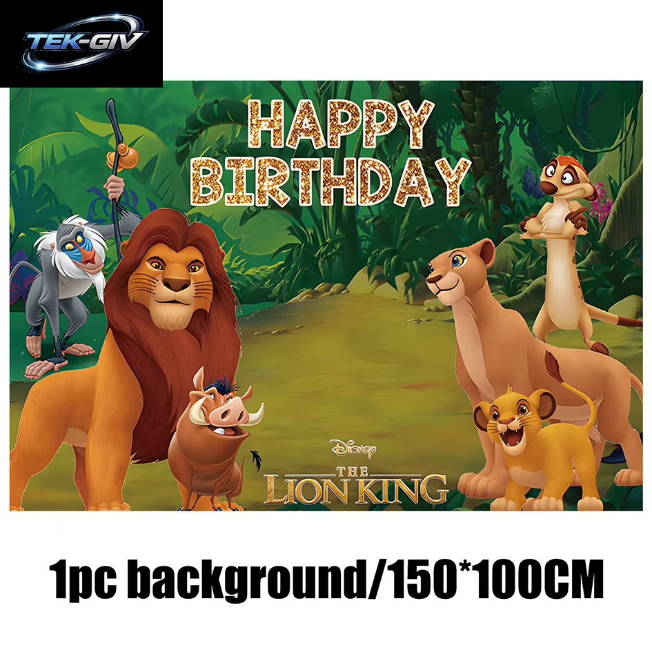 Disney Der König Der Löwen Geburtstag Party Dekoration Neue Teller Tassen Servietten Tischdecke König Löwe Geburtstag Ballon Party Favor Ballon