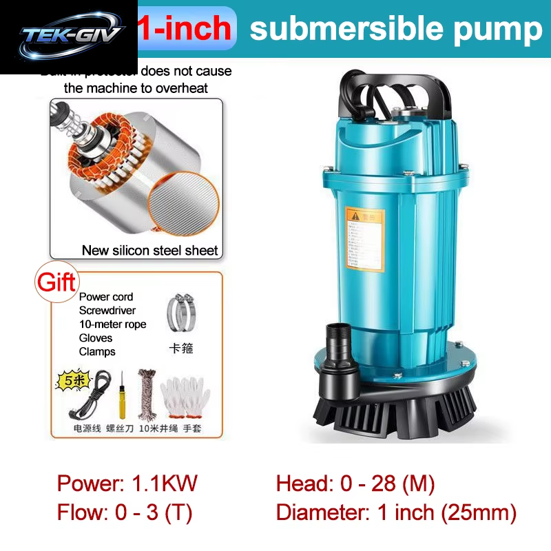 370W-1100W Tauchpumpe, Landwirtschaftliche Bewässerungs-High-Flow-Wasserpumpe, Geeignet Für Garten, Bauernhof, Schwimmbad-Wasserpumpen
