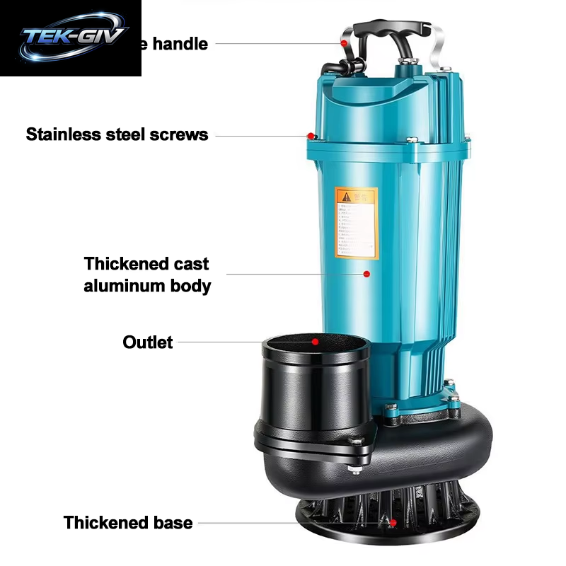 370W-1100W Tauchpumpe, Landwirtschaftliche Bewässerungs-High-Flow-Wasserpumpe, Geeignet Für Garten, Bauernhof, Schwimmbad-Wasserpumpen
