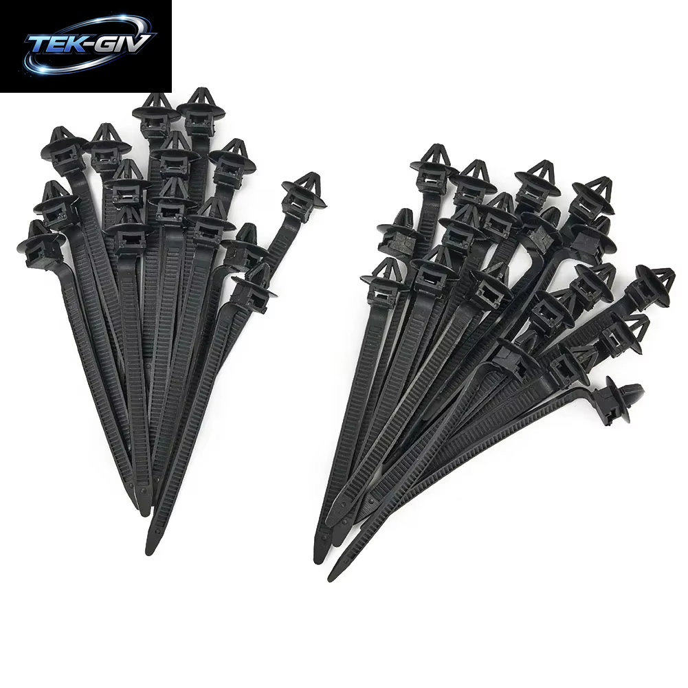 50 Stücke Kabelbaum Verschluss Kabel Klemme Clips Kabelbinder Management Auto Draht Organisatoren Für Auto Schlauch Befestigung Zip Strap