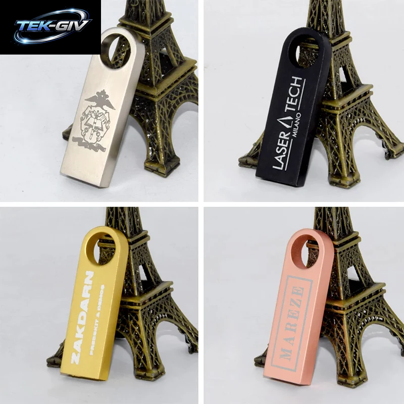 10 Teile/Los Metall Usb-Stick 4GB 8GB Pen Drive 16GB 32GB Cle USB Stick 2,0 UDP Speicher Flash Drive 64GB 128GB Kostenloses Individuelles Logo