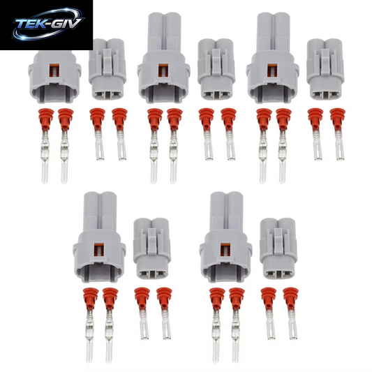 5/10 Sets 2-Poliger DJ7026-2-11/21 Auto-Wasserdichter Kabelbaum Männlich Weiblich Grau Wasserdichter Stecker 6187-2311 6180-2321