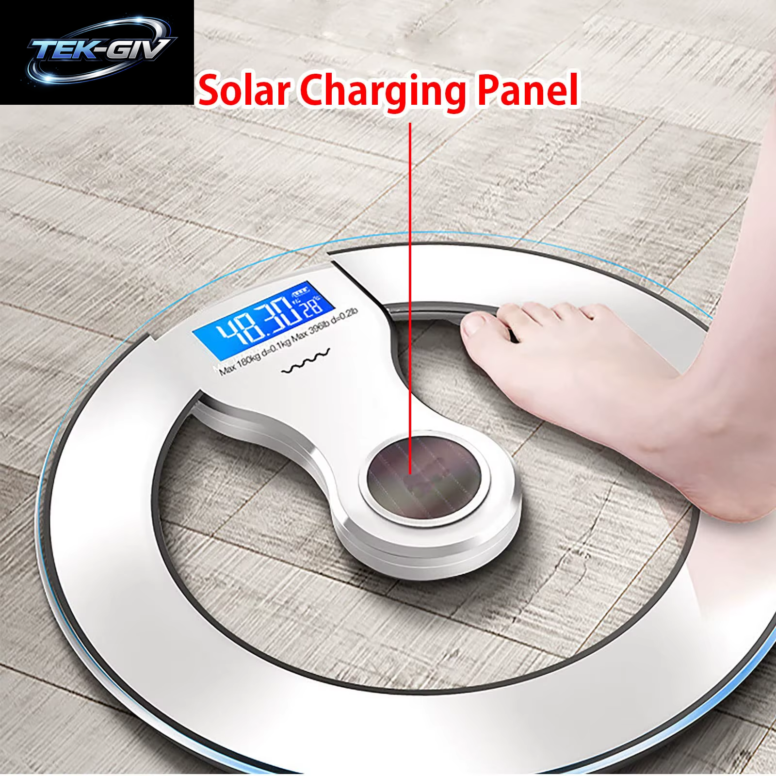 Intelligente Waage Bluetooth Lcd-Anzeige Leichte Energie Automatische Aufladung Wiederauf Ladbare Haus Gewicht Messen Fett Kalorien Waage