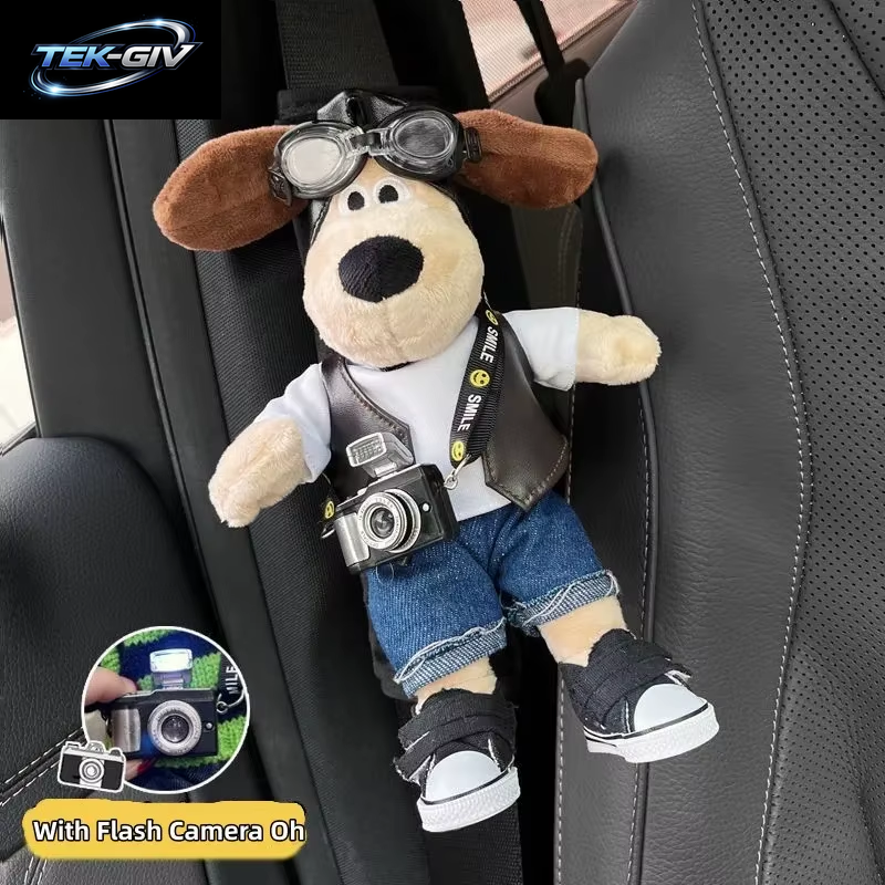 Auto-Sicherheitsgurt-Schulter-Ärmel, Ganzjährig, Universell, Niedlich Und Kreativ, Cartoon-Hund, Auto-Schulter-Schutz-Ärmel, Autozubehör