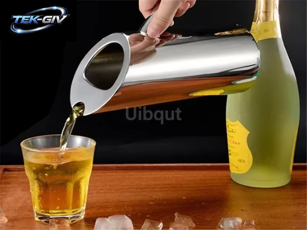 Goldene Goldene Edelstahl Eis Kalt Einfrieren Wasser Topf Wasserkocher Wein BIER GLAS Bar Fruchtsaft Krüge Rotwein Teiler Container
