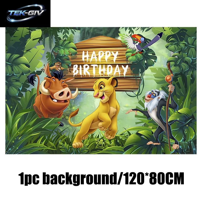 Disney Der König Der Löwen Geburtstag Party Dekoration Neue Teller Tassen Servietten Tischdecke König Löwe Geburtstag Ballon Party Favor Ballon