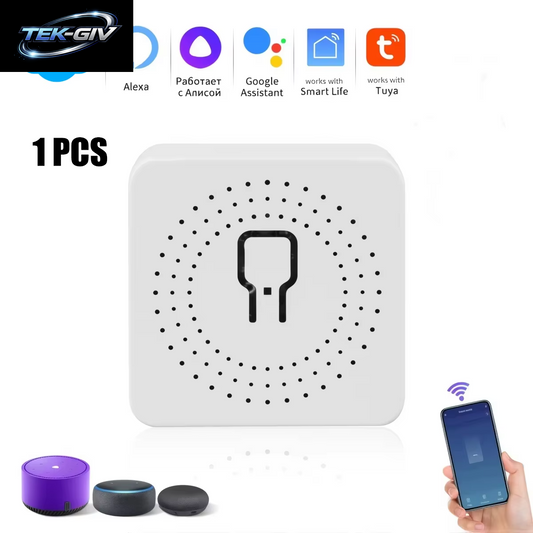 Tuya Zigbee3.0/Wifi MINI Smart Switch Mit Zwei-Wege-Steuerung, Kabelloser Lichtschalter, Intelligente Automatisierung, Funktioniert Mit Alexa Google Home