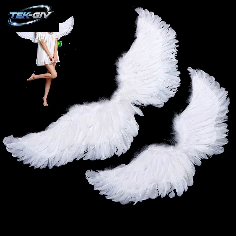 Kinder Erwachsene Party Schwalbe Weiße Engel Feder Flügel Halo Zauberstäbe Cosplay Elastische Riemen Hochzeit Halloween Weihnachten Geburtstag
