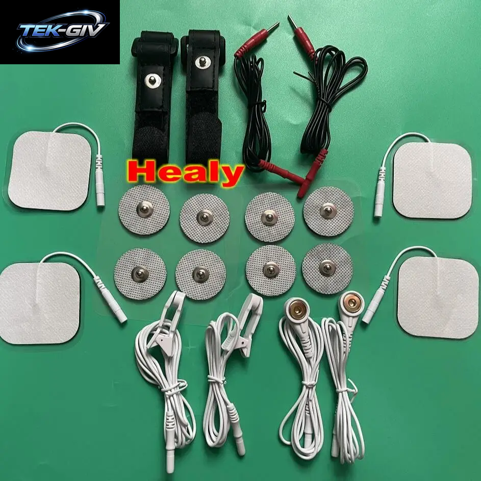 2 HEALY KOMPATIBELES OHRCLIP-KABEL, KLEBER ELEKTRODEN, ANSCHLUSSKABEL, KORDEL-ARMBÄNDER, ARMBÄNDER, SOCKEN, Kniepolster, ZUBEHÖR