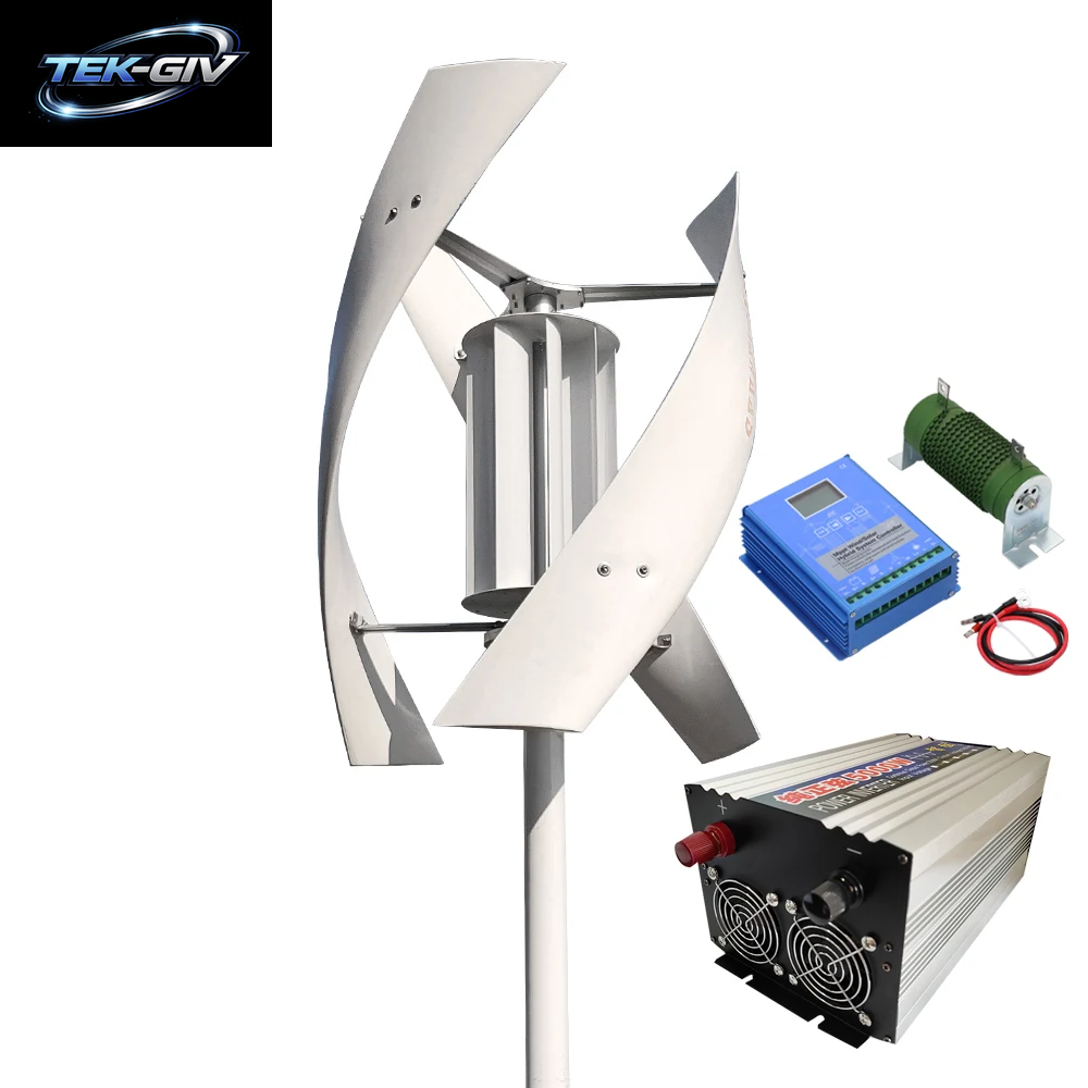 3 Kw 5 Kw Windkraftanlage Mit Vertikaler Achse, Freie Energie, Haushalts-Windkraftanlage, Geräuscharmes Off-Grid-System