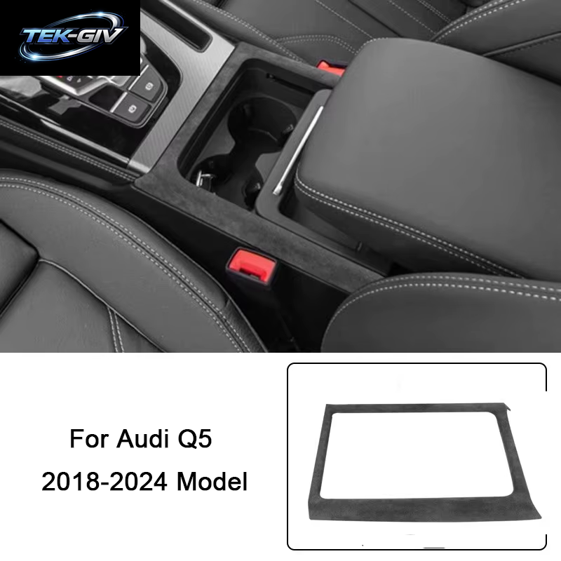 Für LHD Audi Q5 2018 2019 2020 2021 2022 2023 2024 Italienische Wildleder-Verkleidungen Innenraum-Verzierungen Für Türen, Schaltwippen, Mittelkonsole