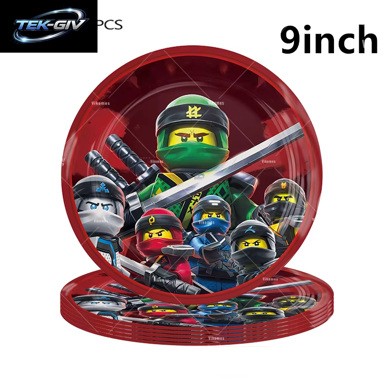 Ninjaed Go Thema Luftballons Geburtstag Party Dekoration Lieferungen Baby Dusche Legoed Latex Ballon Hintergrund Banner Kuchen Topper Jungen