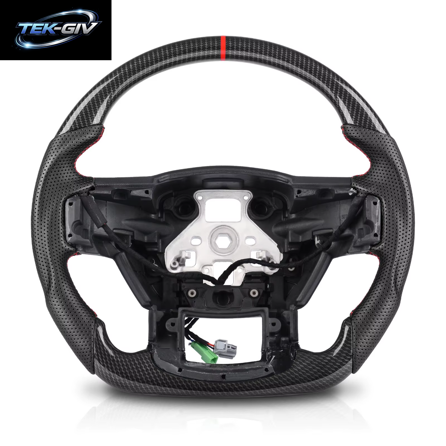 Für Ford F150 Raptor 2015 2016 2017 2018 2019 2020 Hydro-Dip Carbon Fiber Lenkrad Perforiertes Leder Racing Rad