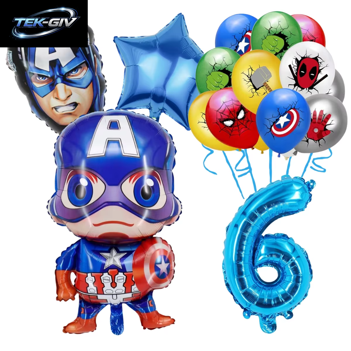 The Avengers Marvel Superheld Hulk Spider-Man Iron Man Ballon Latex Digitalballon Geburtstagsparty Babyparty the Avengers