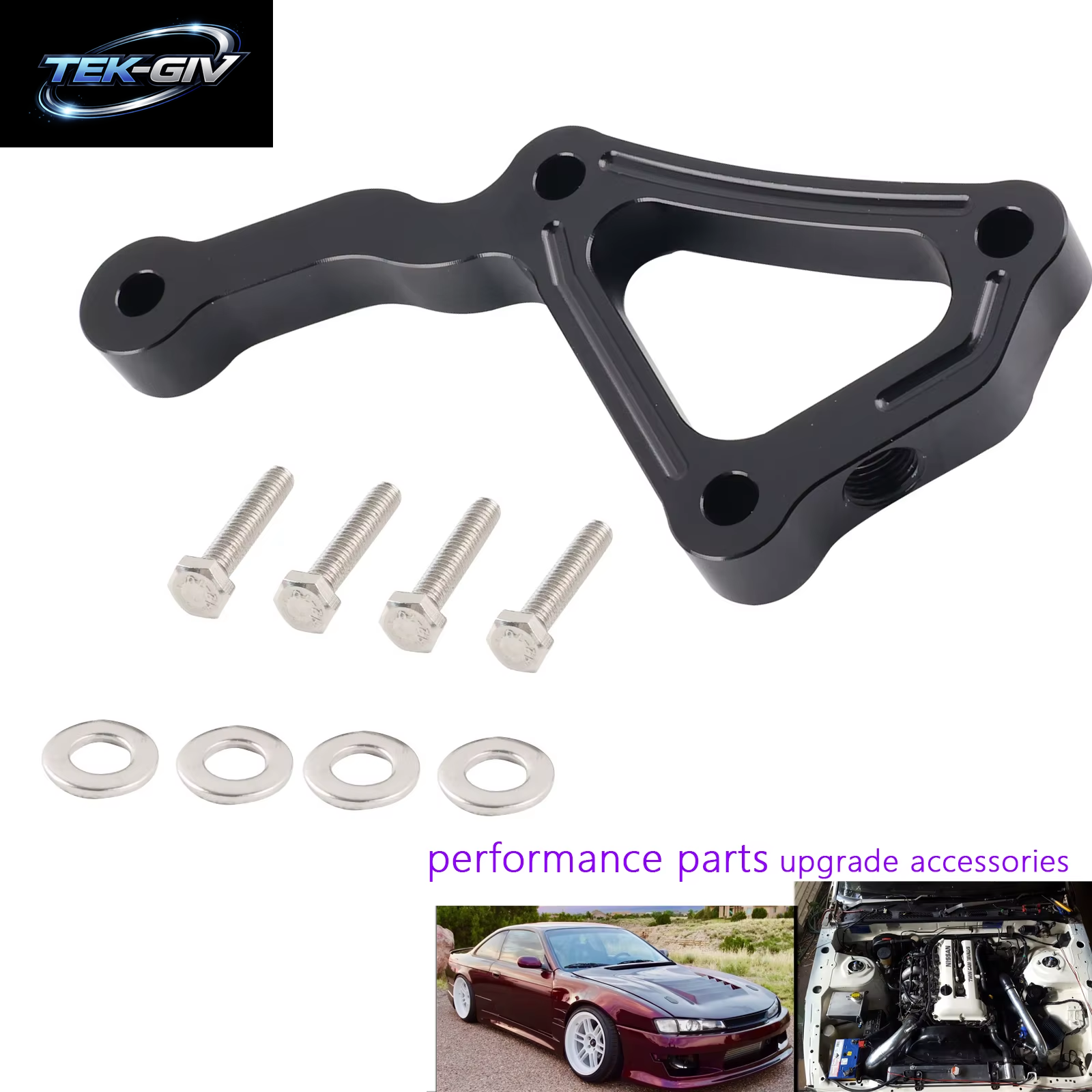 Billet-Aluminium-Kühlmittel-Halsabstandshalter Für Nissan 240SX S13 S14 S15 SR20DET Enging-Kühlung